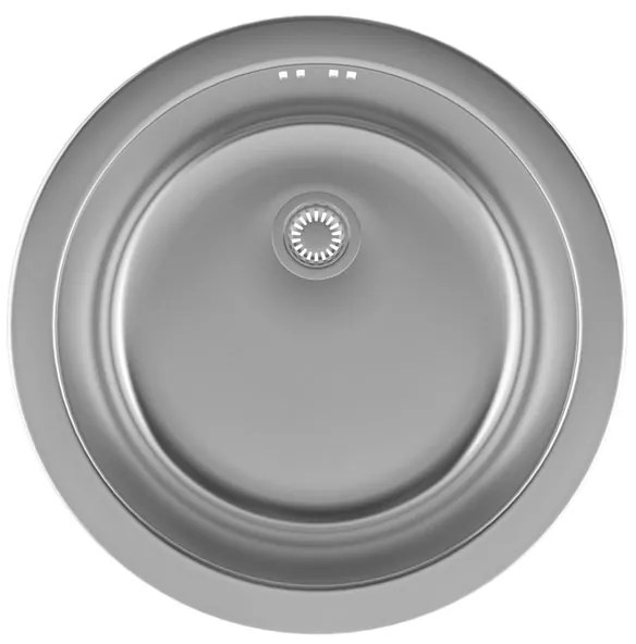 Lavello sopratop 1 vasca DELINIA Iseo inox L 45 x L 45 cm grigio
