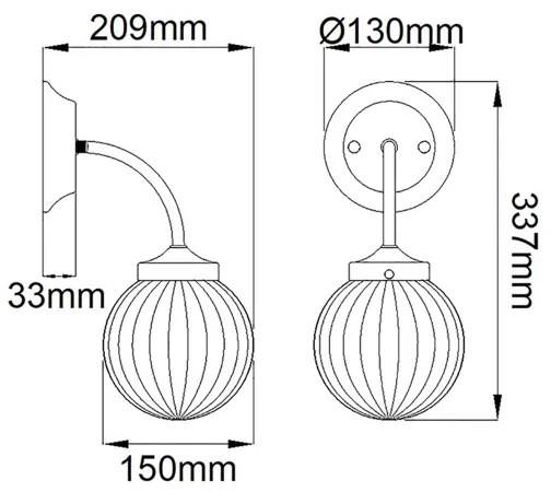 Elstead - Applique COSMOS 1xE14/60W/230V bianco/ottone