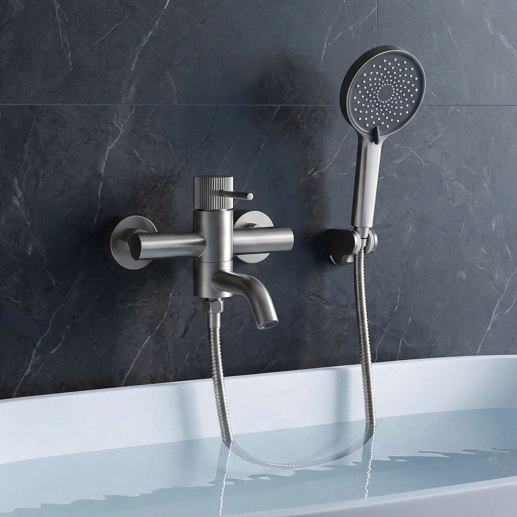 Rubinetto da vasca Rea Lungo Stripe Brush Nickel