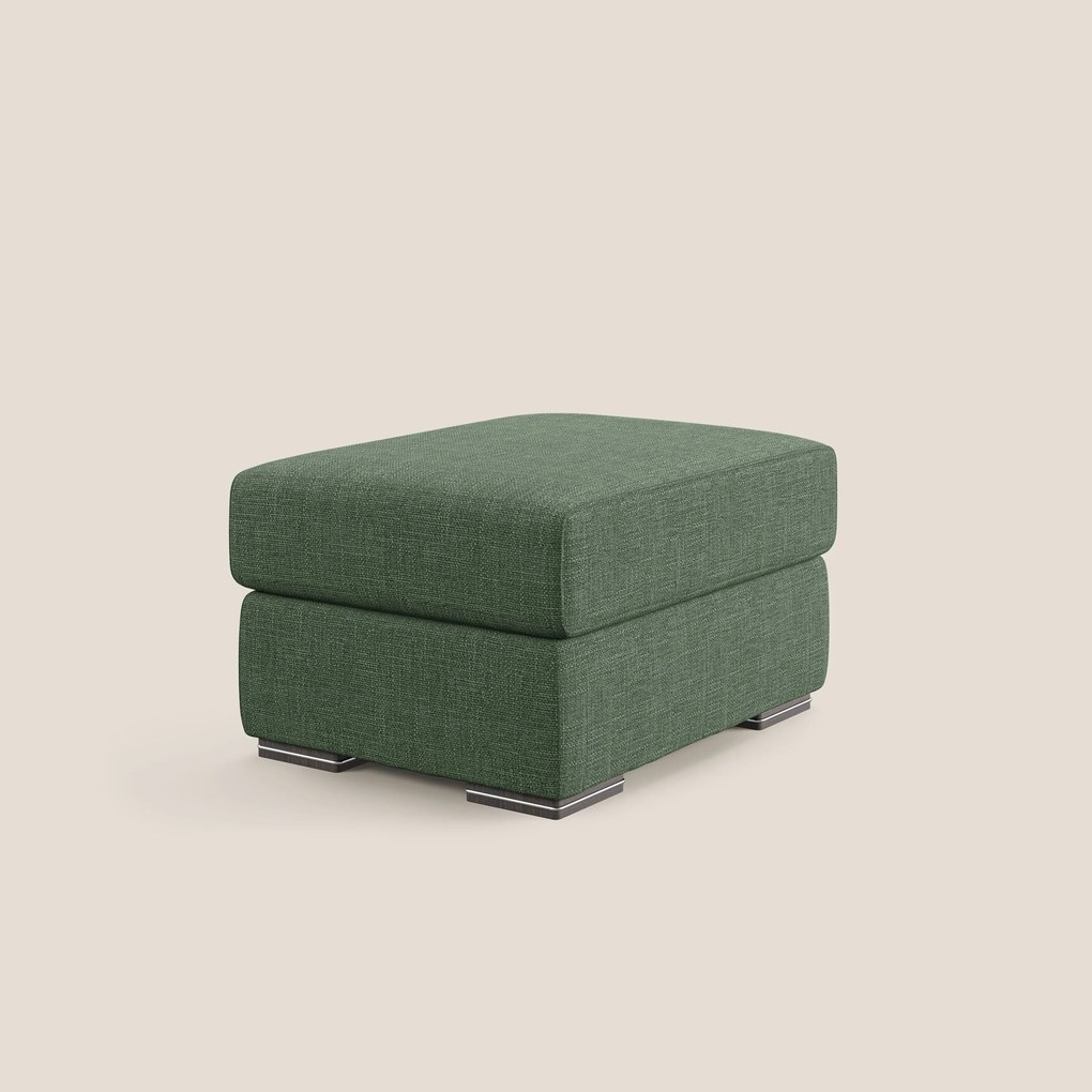 Sun pouf apribile contenitore in tessuto impermeabile morbido intreccio T06 verde