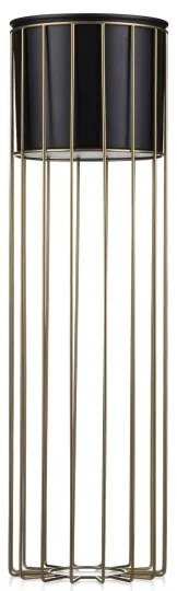 Vaso da fiori in metallo LOFT 70x20 cm oro/nero