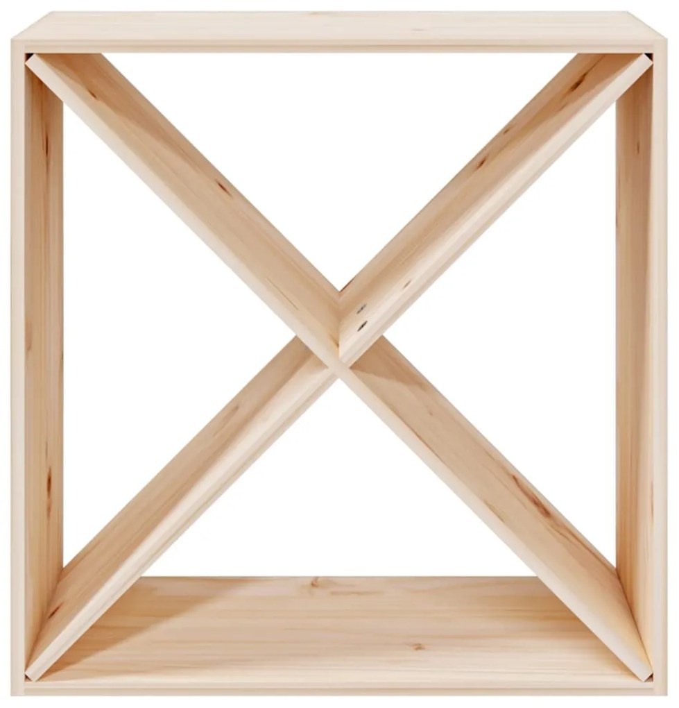 Portabottiglie 62x25x62 cm in legno massello di pino