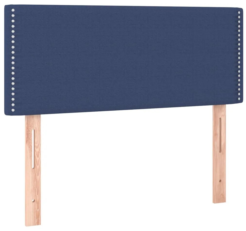 Testiera blu 100x5x78/88 cm in tessuto
