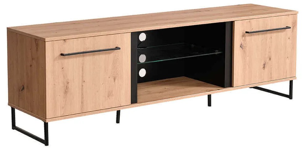 DODO - porta tv moderno colore rovere con 2 ante  cm 170,5 x 42 x 54 h