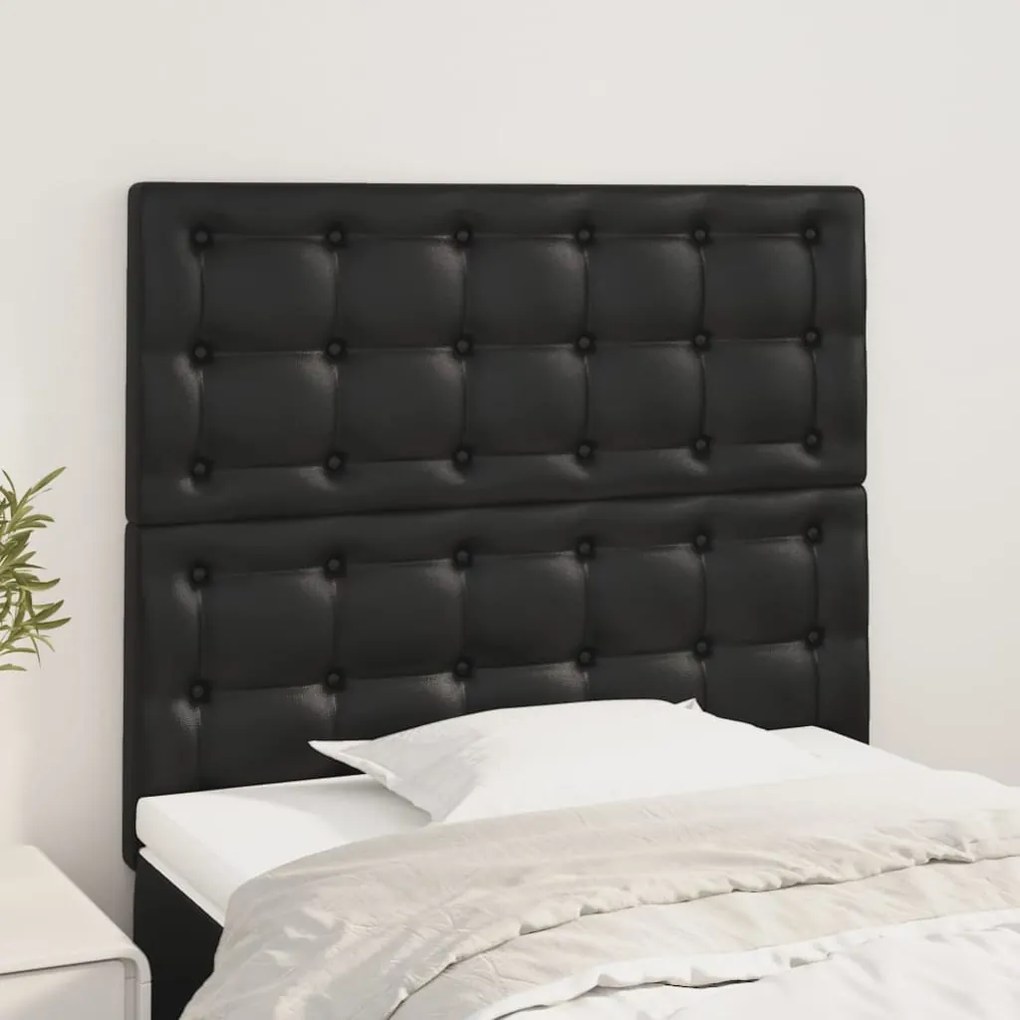 Testiera 2 Pz Nero 90x5x78/88 Cm İn Similpelle /