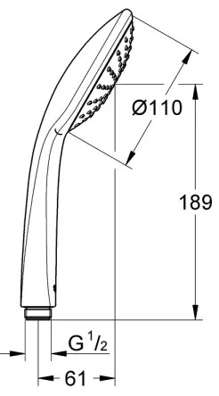 GROHE 27265000 - Doccetta RAINSHOWER 130, cromo lucido