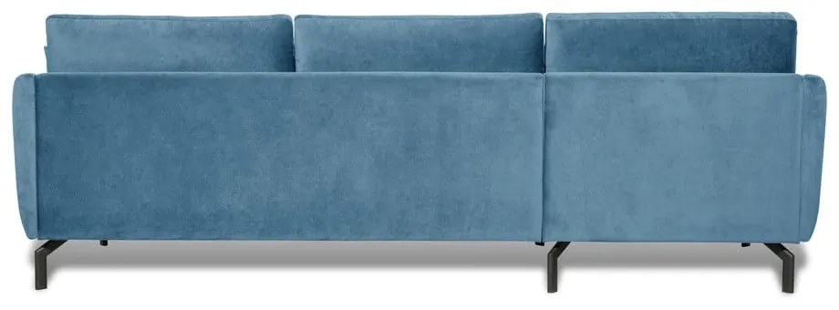 Divano angolare in velluto blu (angolo sinistro) Magic - Scandic