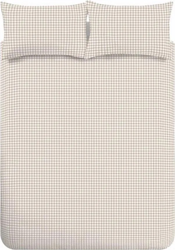 Set copripiumino e federa beige per letto singolo 135x200 cm Bamford Gingham Check – Catherine Lansfield