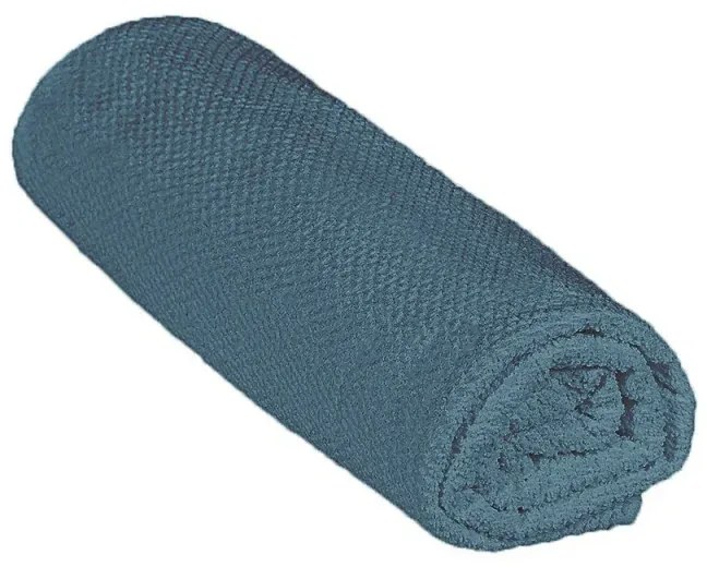 Telo bagno per doccia 90x140 cm turchese cobalto in cotone 100%