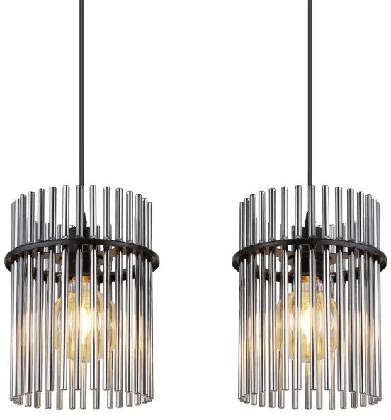 Globo 15698-4H - Lampadario a sospensione con filo GORLEY 4xE27/60W/230V nero