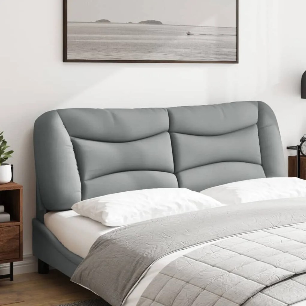Cuscino testiera grigio chiaro 160 cm in tessuto