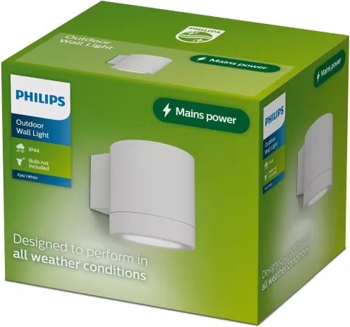 Philips - Lampada da parete per esterni FYLX 1xGU10/5W/230V bianca IP44