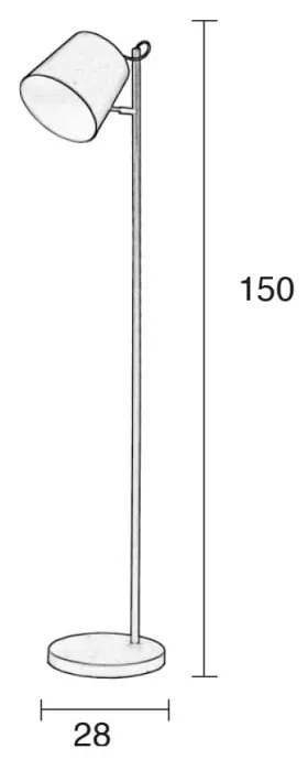 Lampada da terra con testa a fibbia bianca - Zuiver