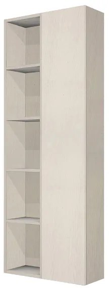 Colonna reversibile sospesa 60x22 con anta e vani a giorno Olmo Bianco