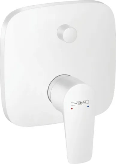 Rubinetto per vasca getto laminare cristallino Talis E per muro bianco HANSGROHE
