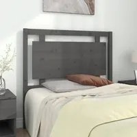 Testiera Letto Grigia 105,5x4x100 cm in Legno Massello di Pino cod mxl 46332