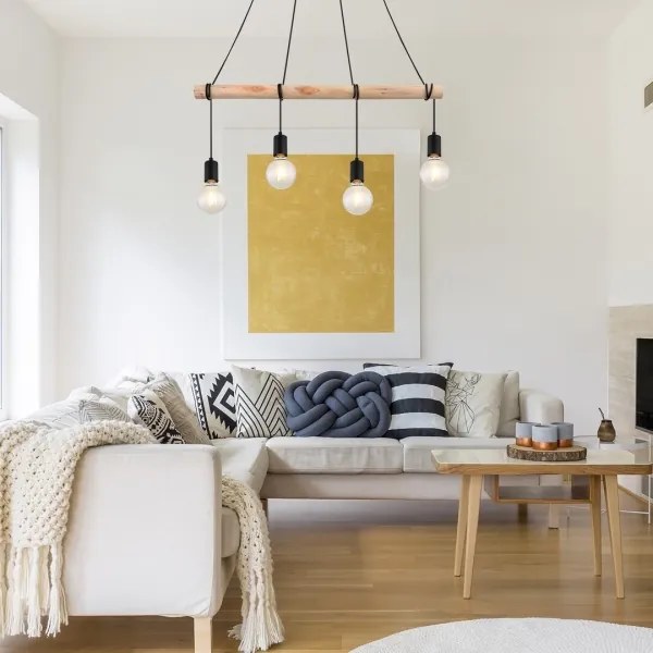 Rabalux 3980 - Lampadario a sospensione con filo PABLO 4xE27/40W/230V