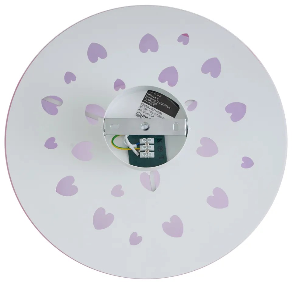 Plafoniera per bambini rosa con cuori - Harrie in Love