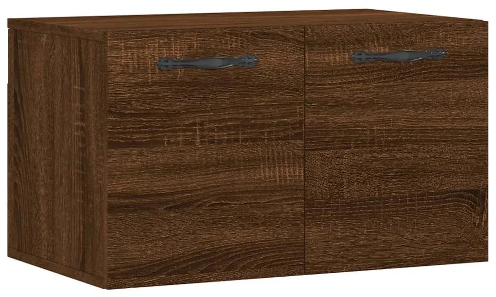 Mobile a parete rovere marrone 60x36,5x35 cm legno multistrato