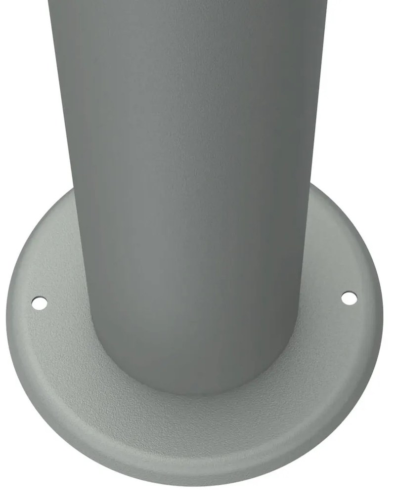 Paletto da Giardino Solare Grigio da 100cm IP54 in Alluminio Colore Bianco Naturale 4.000K