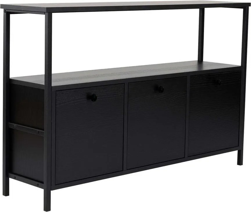 Tavolo consolle nero opaco 29,5x120 cm Solace – Kalune Design