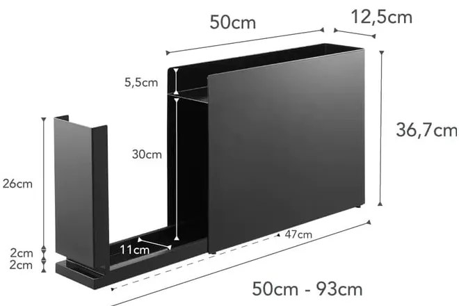 Organizzatore da cucina in metallo Tower - YAMAZAKI