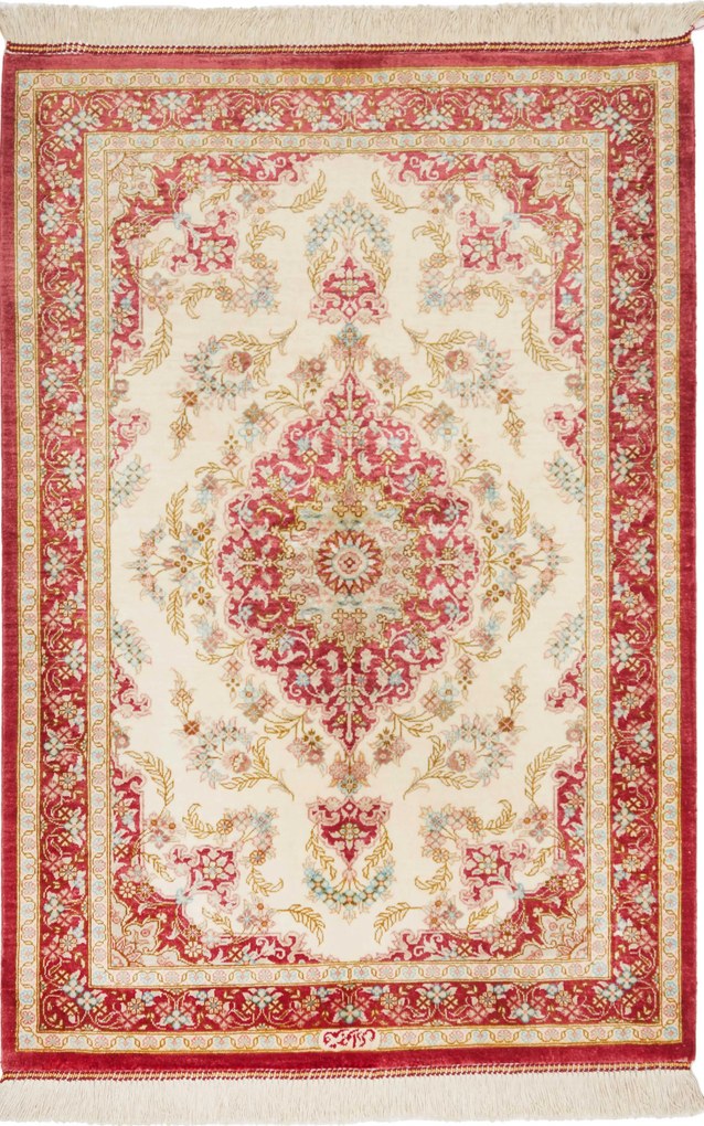 Ghom Tappeto persiano 60x90 (Iran) Annodato A Mano