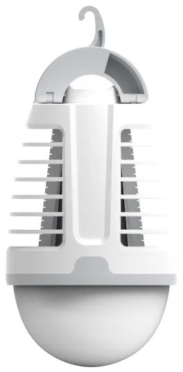 Lampada portatile ricaricabile a LED con una trappola per insetti LED/5W/1800 mAh IPX4 bianco/grigio