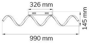Wofi 9398.01.15.7000 - Lampadario a plafone LED dimmerabile RUSSELL LED/32W/230V