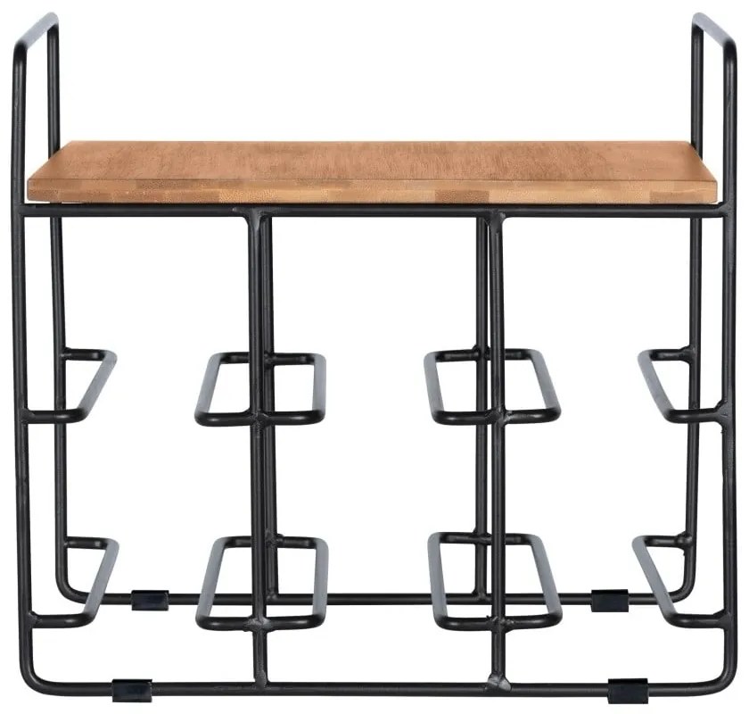 Supporto per 6 bottiglie di vino con ripiano in bambù Loft - Wenko