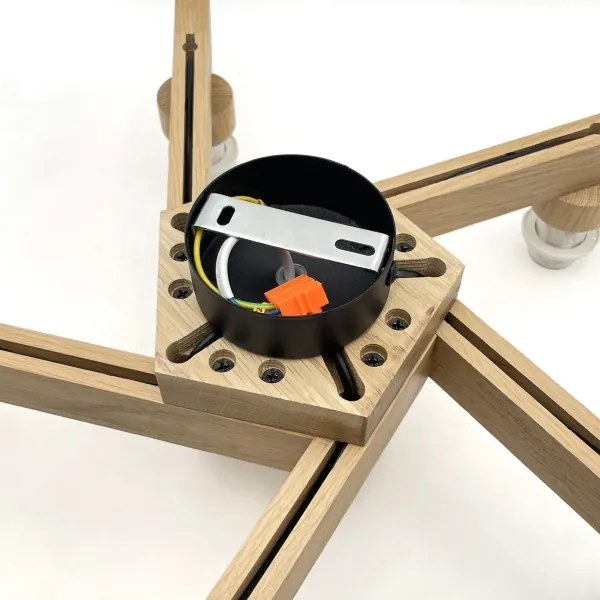 Brilagi - LED Lampadario a plafone ANTHONY 5xE14/40W/230V quercia/marrone