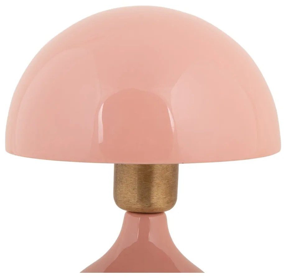 Lampada da tavolo rosa con paralume in metallo (altezza 23 cm) Binc - Leitmotiv