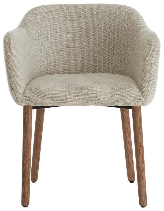 Set di sedie da pranzo beige in imbottito con braccioli 2 pz Blaine – Light &amp; Living