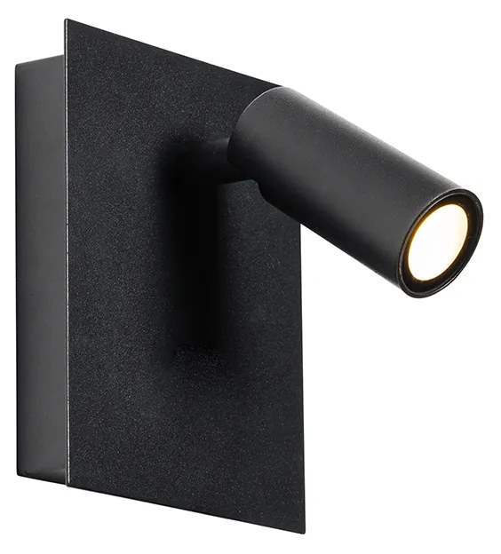 Lampada da parete per esterni moderna nera con LED IP54 - Simon