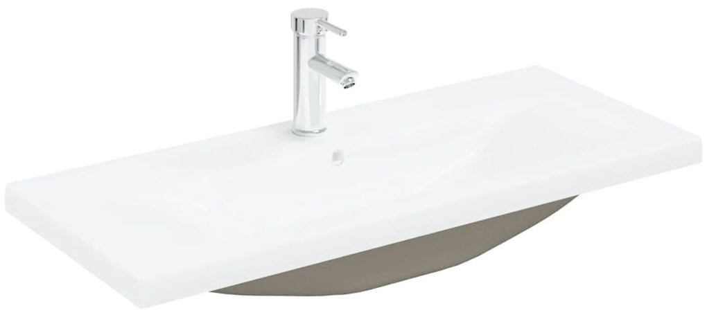 Set di mobili per bagno set da 2 rovere nero