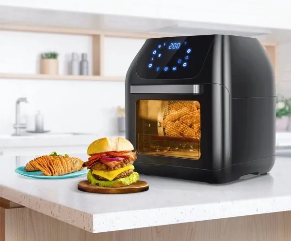 Aigostar - Forno ad aria calda 1400W/230V 12l nero