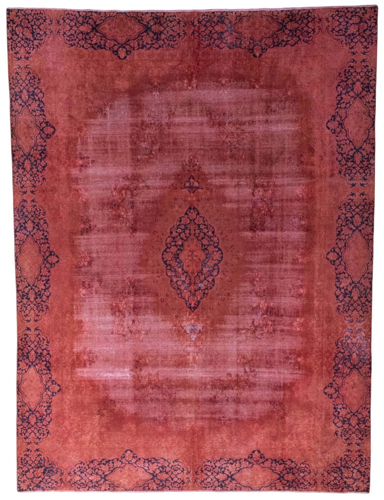 Kerman Tappeto 360 x 270 Rosso (Iran) Annodato A Mano