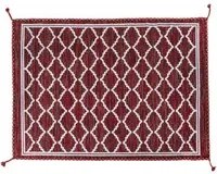 Tappeto moderno Toronto, stile kilim, 100% cotone, rosso, 230x160cm