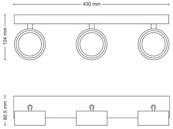 Philips - Faretto LED BRACIA 3xLED/5,5W/230V bianco