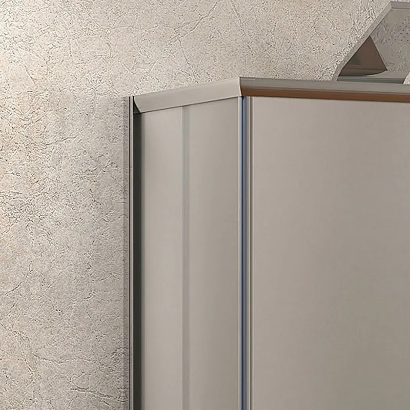 Box doccia tre lati 80x90x80 vetro opaco apertura angolare KF1000 - KAMALU