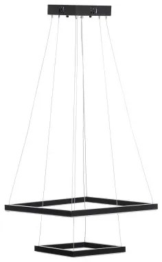 Lampadario Nero Alluminio 220-240 V Moderno 50 x 50 x 120 cm