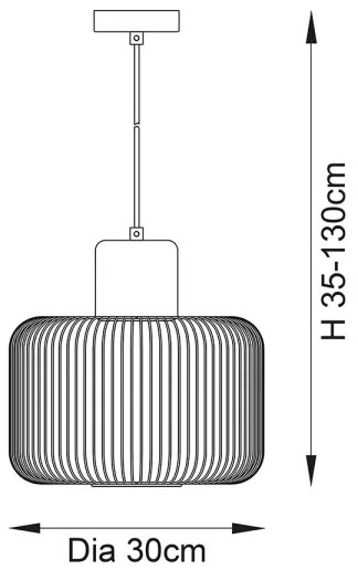 Endon 68986 - Lampada sospesa su cavo NICOLA 1xE27/40W/230V finitura rame