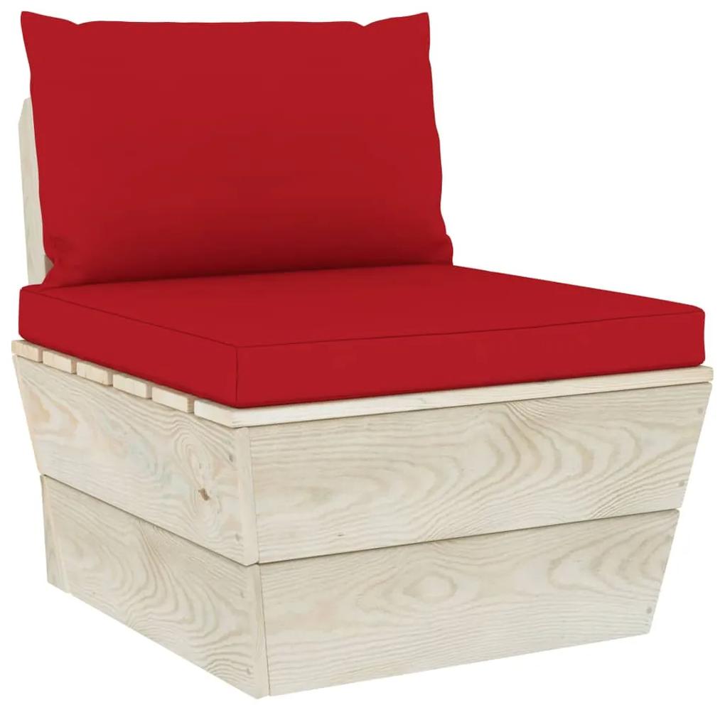 Set divani da giardino su pallet 12 pz con cuscini legno abete