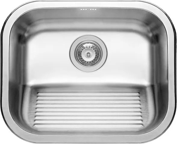 Lavello sottotop 1 vasca in inox argento PYRAMIS Laundry L 45 x L 55 cm
