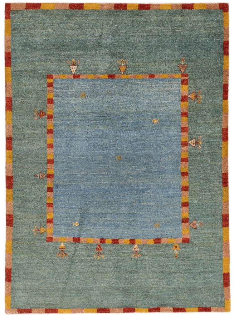 Gabbeh Tappeto 240x170 Blu (Iran) Annodato A Mano