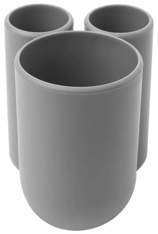Bicchiere di plastica grigio per spazzolini da denti Touch - Umbra