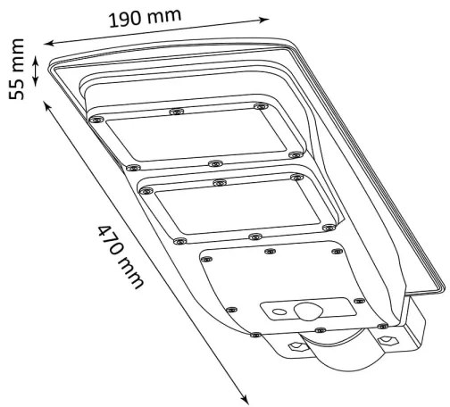 Lampada stradale solare LED con sensore STREET 2xLED/6W/3,2V IP65 + +TC