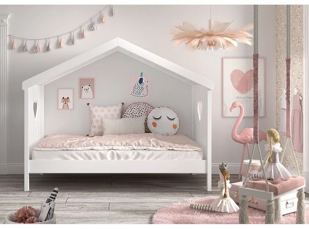 Letto bianco per bambini 90x200 cm Amori - Vipack