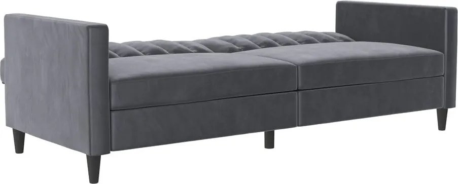 Divano grigio in velluto 207 cm Celine - Støraa