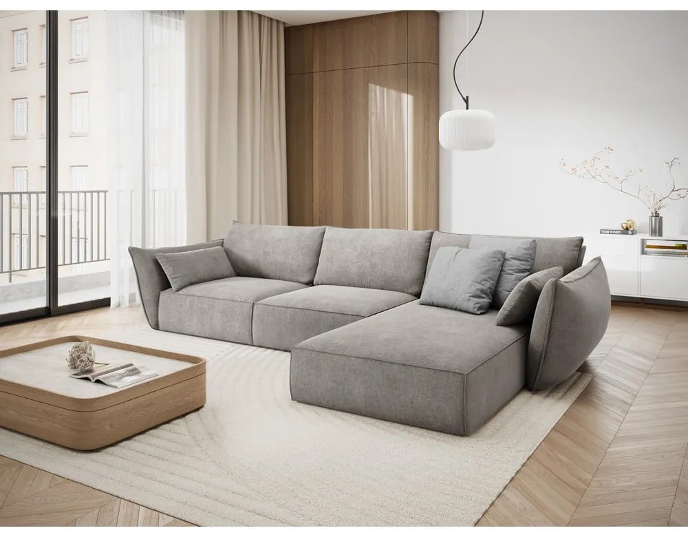 Divano angolare grigio chiaro (angolo destro) Vanda - Mazzini Sofas